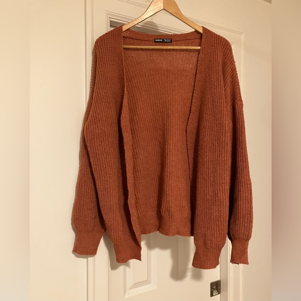 Shein burnt orange cardigan size M